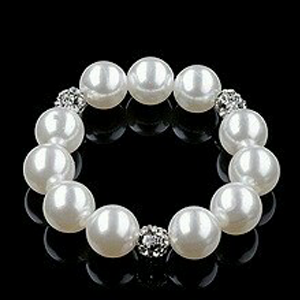 SEA PEARL STRUNG ARM BRAC WITH CZ
